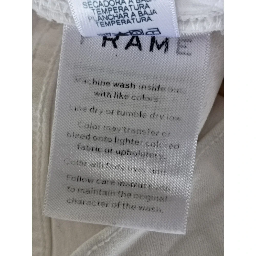FRAME Le Skinny De Jeanne Crop Blanc White Jeans 27x27 USA Made Classic $228 - Picture 13 of 13